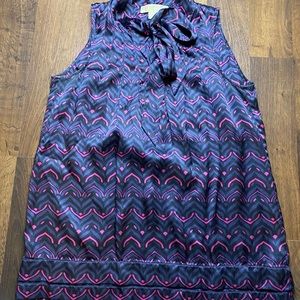 Michael Kors Sleeveless Tie Neck Blouse